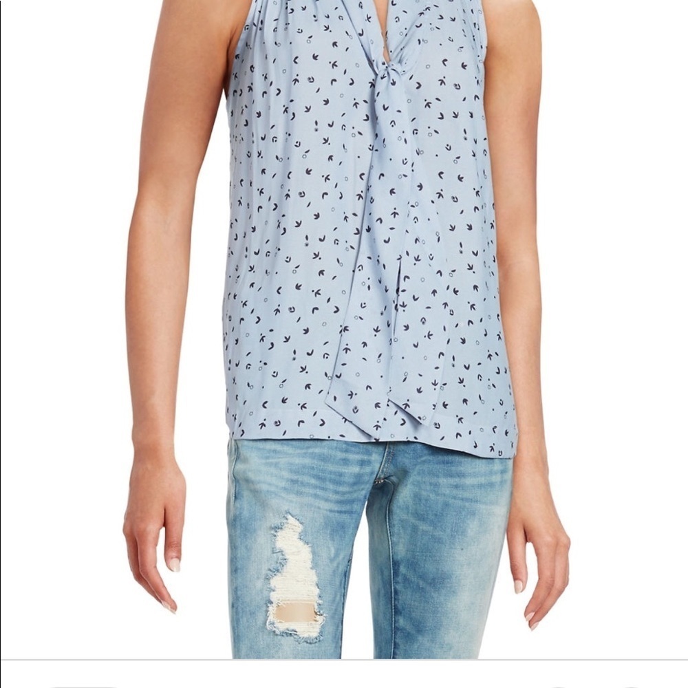 New free people tie neck blouse